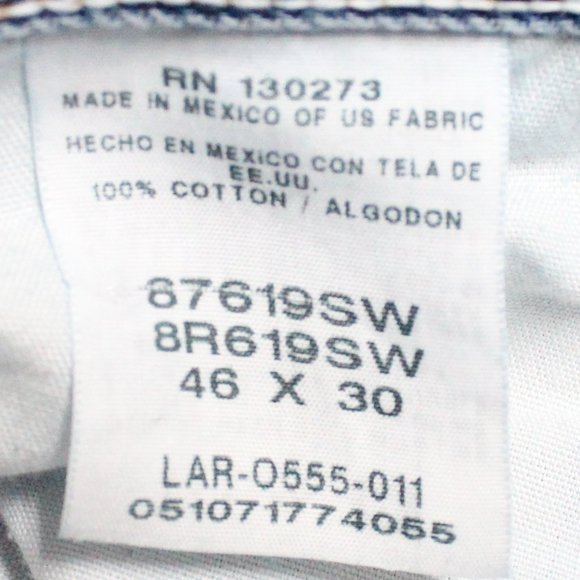 Men's Wrangler Rustler Denim Blue Jeans 46 x 30 - Picture 10 of 12